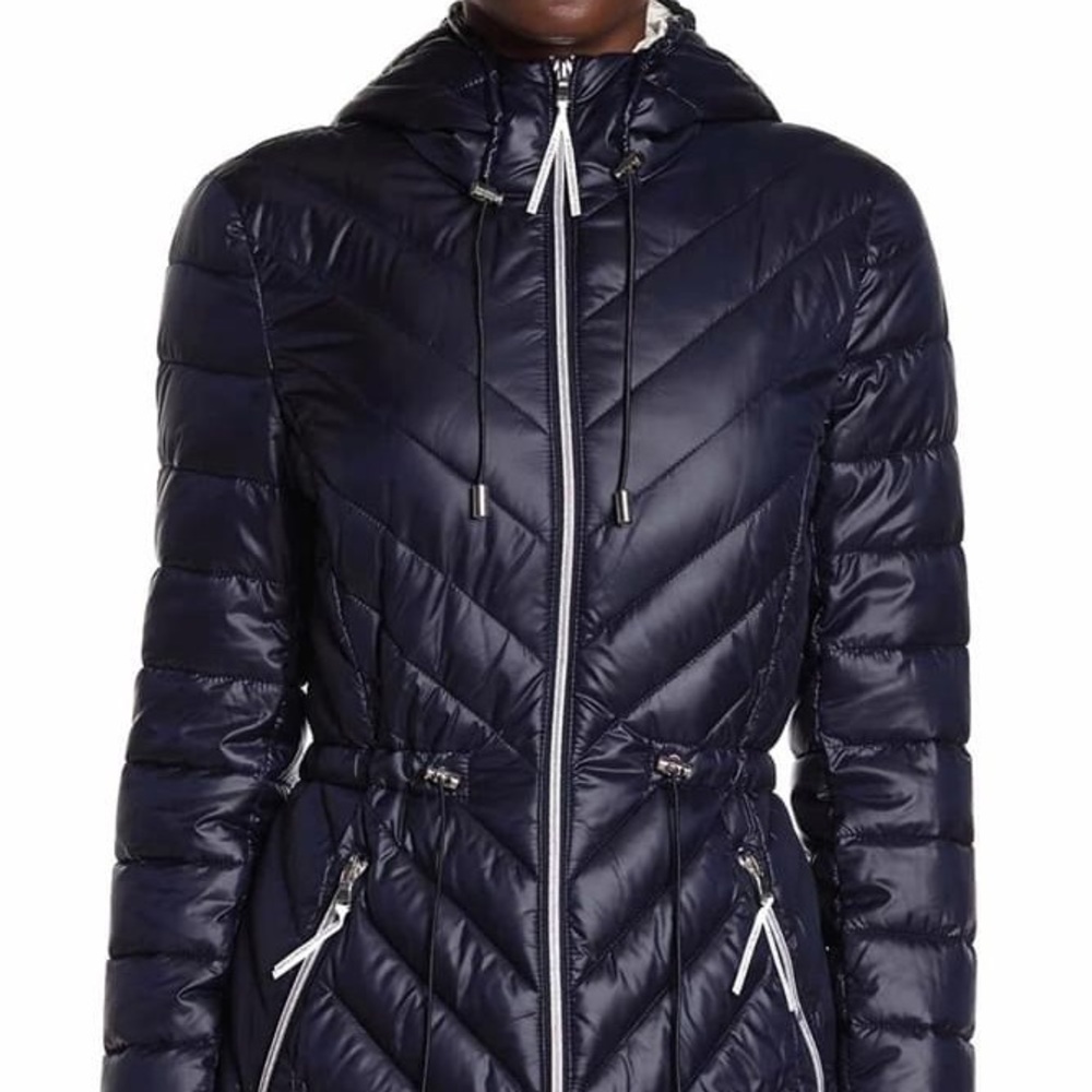 Dark Blue Puffer Jacket by French Connection